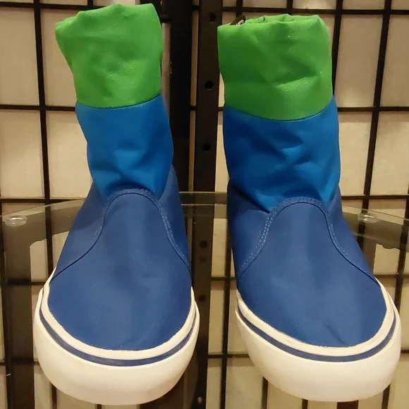 Adidas Vulc Rain Winter Boots Boys Youth Blue Green Booties Size US 3 1/2, UK 3 - Picture 2 of 8